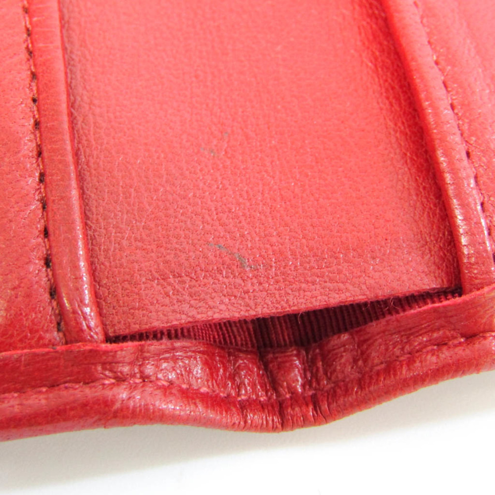 Chanel Bicolor Women's Leather Bill Wallet (bi-fold) Red Color - Picture 12 of 16